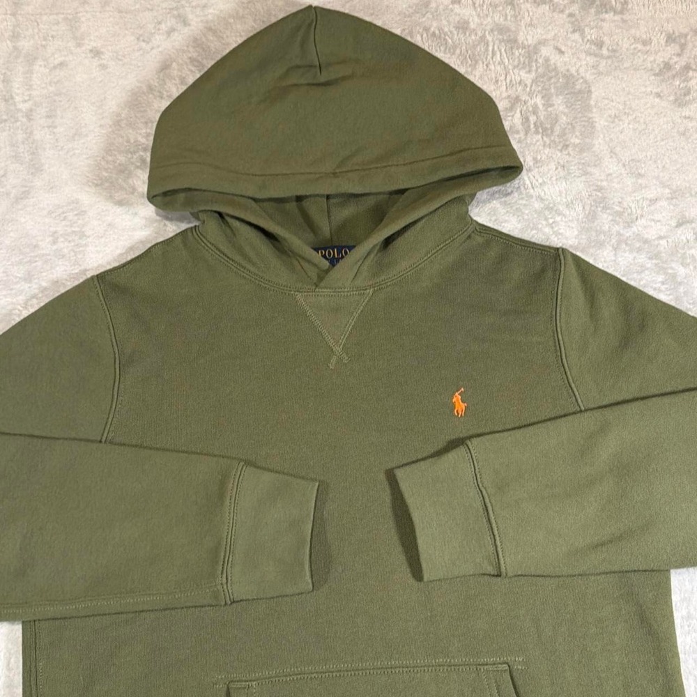 Polo Ralph Lauren Pullover Hoodie | Olive Green | Large (See measurements)